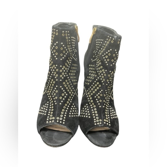 Vince Camuto Shoes - Vince Camuto black gold open toe heeled booties size 7.5